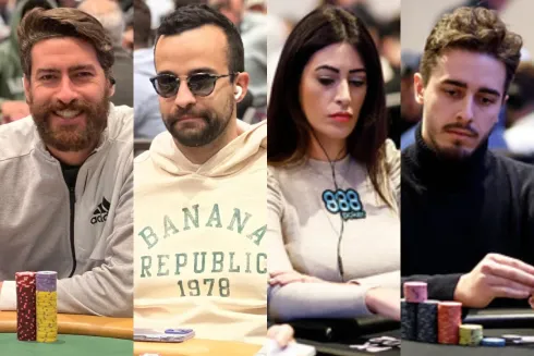 Bruno Desimoni, Ramon Kropmanns, Vivian Saliba e Felipe Ketzer avançaram na WSOP Europa (Fotos: WSOP)
