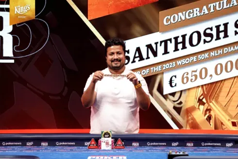 Santhosh Suvarna faturou uma bela forra como recompensa (Foto: WSOP)
