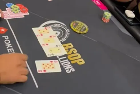 O 8 que virou dama gerou barulho no salão do BSOP Millions
