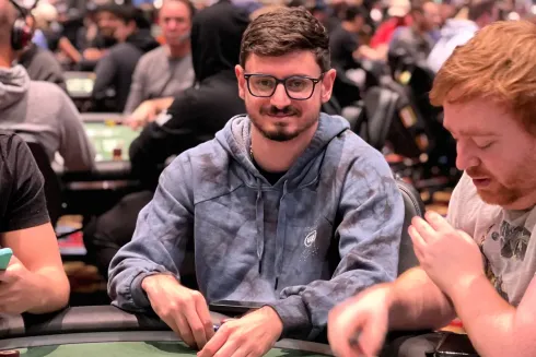 Allan Mello acumulou um bom stack no torneio
