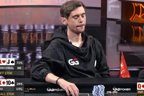 Fedor Holz pensou e largou a mão (Foto: Reprodução/Youtube @GGPoker)
