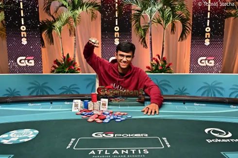 Samuel Mullur, campeão do GGMillion$ Championship da WSOP Paradise
