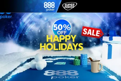 Holiday Sale de 50% é a grande atração do 888poker no fim de ano
