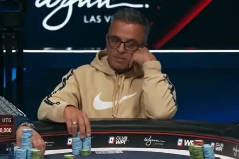 Joe Hachem encontrou um fold milagroso no WPT WC (Reprodução/Twitter WPT)
