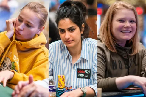 Olga Iermolcheva, Nikita Luther e Kyna England estiveram no Game of Gold (Fotos: PokerNews)
