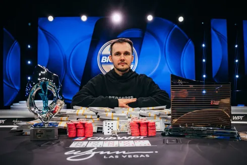 Mikita Badziakouski, campeão do Big One for One Drop do WPT World Championship
