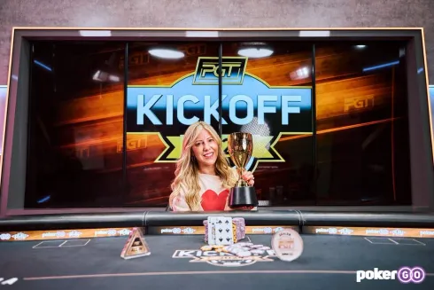 Kristen Foxen começou 2024 com o pé direito no PGT Kickoff (foto: PokerGO)
