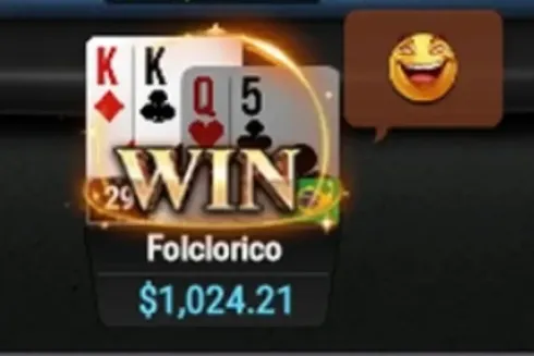 "Folclorico" foi o responsável pelo bad beat jackpot do GGPoker
