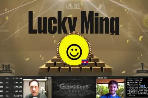 "Lucky Ming" levou a melhor no GGMillion$ (Foto: Reprodução/YouTube @GGPoker)
