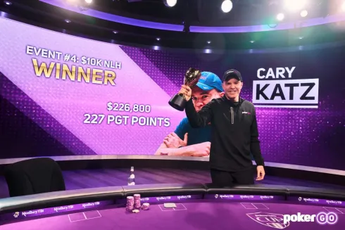 Cary Katz assegurou seu primeiro título em 2024 (Foto: PokerGO)
