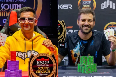 Luciano Machiarelli e Marco Aurélio "Salsicha" venceram torneios no KSOP GGPoker South America
