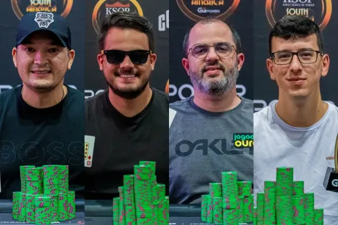 Willian Melo, Thiago Wendal, Pedro Felipe e Daniel Noronha cravaram no KSOP GGPoker SA
