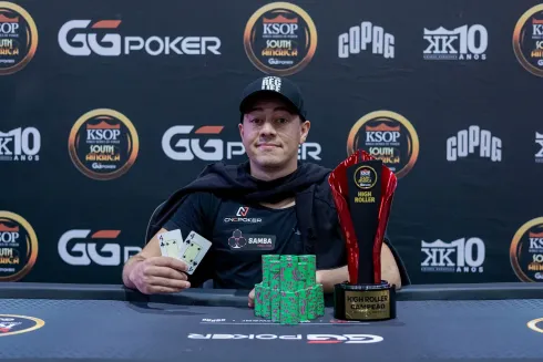 Saymon Dias, campeão do High Roller do KSOP GGPoker South America
