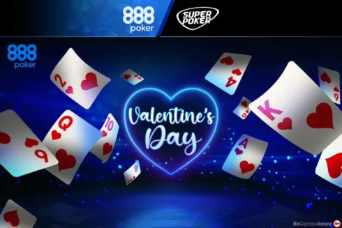 O freeroll é atração do 888poker no Valentine's Day
