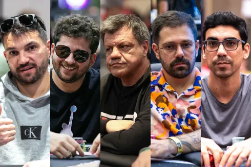 Giovani Torre, Bruno Porto, Paulo Milani, Felipe Boianovsky e Pablo Brito se classificaram no FPS Main Event
