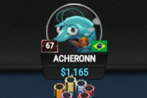 O brasileiro ficou com uma fatia no bad beat jackpot do GGPoker
