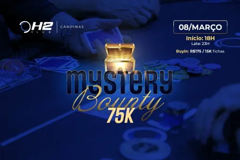 Mystery Bounty do H2 Club Campinas tem R$ 75 mil garantidos na sexta (8)
