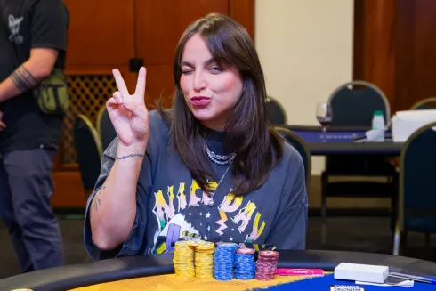 Bruna Unzueta avançou na ponta do chip count
