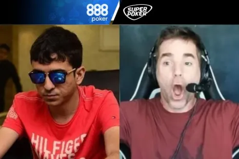 Mão de Jaime Conrado surpreendeu David Tuchman (Foto Tuchman: Reprodução/YouTube @888poker)
