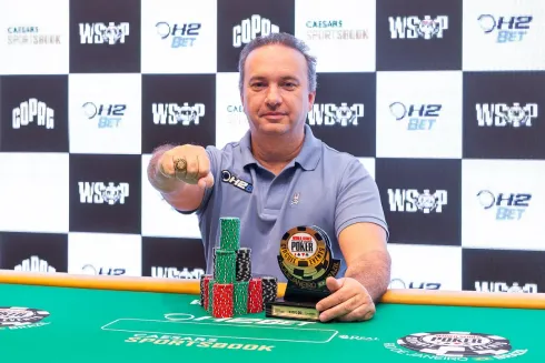 Marcelo Valadares, campeão do 8-Game da WSOP Brazil
