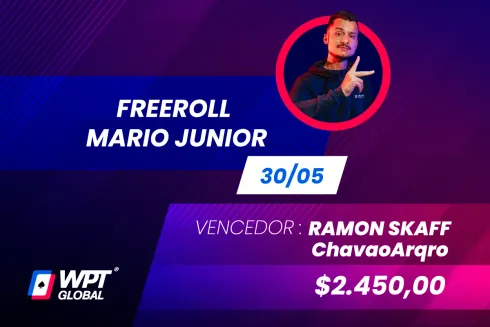 Freeroll de Mario Junior foi um sucesso no WPTGlobal
