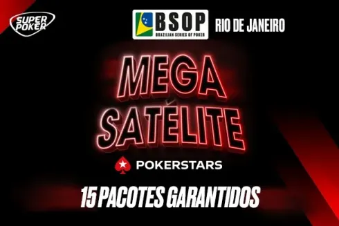 Mega satélite organizado pelo PokerStars acontece na terça-feira (17) e garante pelo menos 15 entradas para o BSOP RIO.
