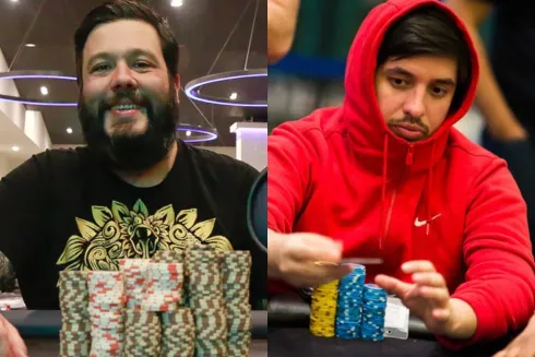 Mario Del Valle e Bryan Ponce estiveram entre os premiados no Mega Satélite (Fotos: CodigoPoker)
