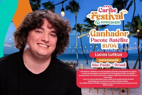 Lucas Lutkus mandou bem e estará no Caribe Festival PPPoker
