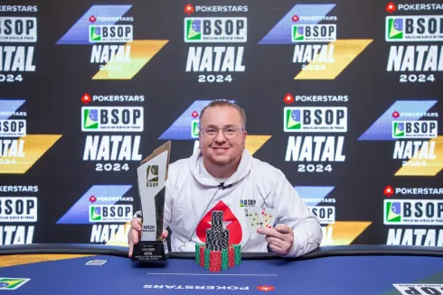 Léo Rizzo, campeão do 1-Day High Roller do BSOP Natal
