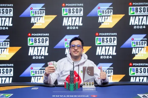 Thiago Baruc, campeão do PLO Turbo PKO do BSOP Natal
