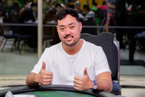 Bruno Seige, chip leader do Dia 2 do High Rollers do BSOP Natal
