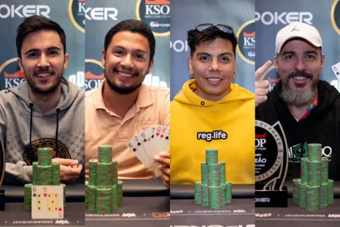 Mateo Tocho, Willian Pereira, Sebastian Fonseca e Renato Lordão cravaram no KSOP GGPoker São Paulo
