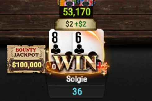 "Solgie" foi contemplado pelo Bounty Jackpot do GGPoker
