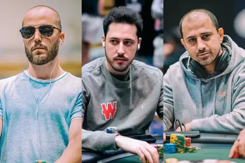 Sean Winter, Adrian Mateos e Aram Oganyan ocuparam as primeiras posições no torneio da WSOP (Foto: PokerNews)
