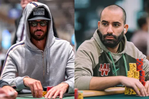 Nich Schulman e João Vieira se envolveram em um grande pote (Foto: PokerNews)
