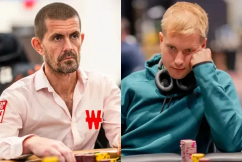 Gus Hansen e Viktor Blom marcaram época no poker (fotos: Omar Sader e Regina Cortina/PokerNews)
