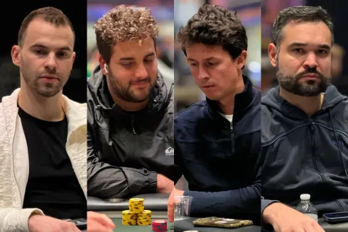 Renan Bruschi, João Simão, Bruno Volkmann e Ariel Bahia estiveram entre os jogadores nos panos na WSOP
