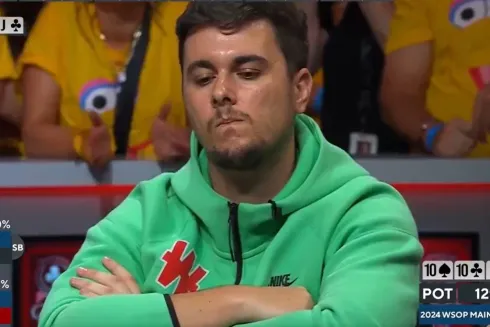 Andres Gonzalez se despediu na sexta colocação do Main Event da WSOP (Imagem: PokerGo)
