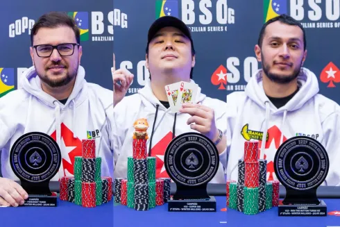 Luiz Filipe Andrade, Heitor Higuti e Idalino Pereira cravaram no BSOP Winter Millions
