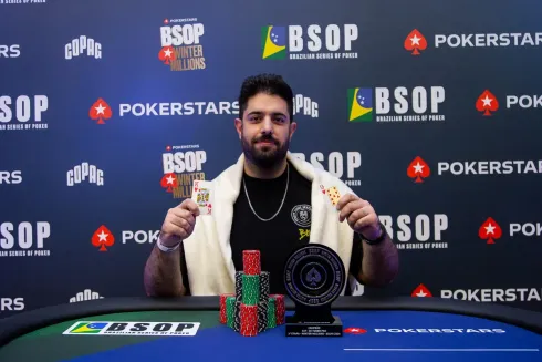 Victor Pertile, campeão do 5K Turbo PKO do BSOP Winter Millions
