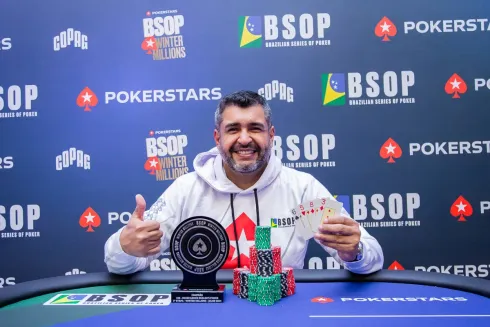 Reginaldo Moraes, campeão do Mixed Games Dealer's Choice do BSOP Winter Millions
