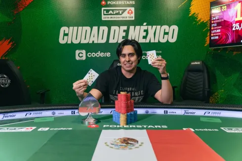 Jeosafat Cruz é jogador de cash game, mas veio prestigiar a etapa em seu país
