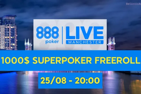 Freeroll SuperPoker distribuíra US$ 1.000 no 888poker
