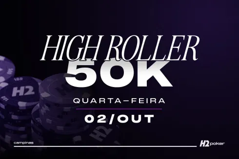 O High Roller começa às 18h no H2 Club Campinas
