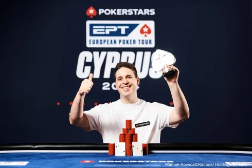 Elias Gutierrez, campeão do Super High Roller Warm Up do EPT Chipre
