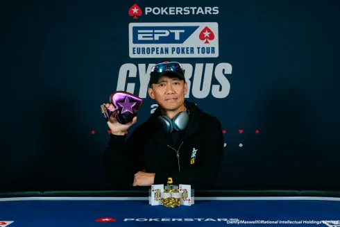 Guo Liang Wei, campeão do Mystery Bounty do EPT Chipre
