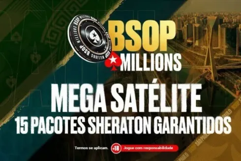 O Mega Satélite é uma chance imperdível para quem quer garantir uma vaga no BSOP Millions
