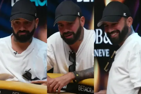 Jeremy Zouari sofreu com a bad beat na Triton Monte Carlo (Foto: Reprodução/Youtube @TritonPoker)
