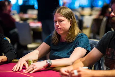 Kristina Holst buscou o payjump e conseguiu (Foto: WPT)
