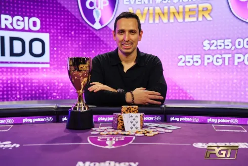 Sergio Aido, campeão do Evento #5 da PokerGO Cup (Foto: PokerGO)
